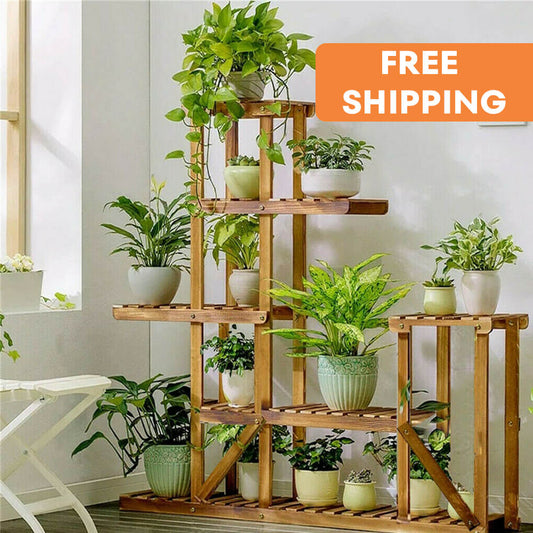 3 Tier Plant Stand Wooden
