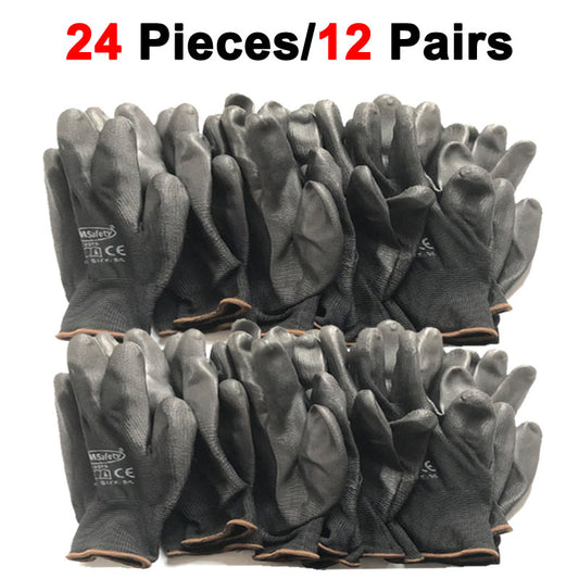 24Pieces/12 Pairs Nylon Cotton Gloves